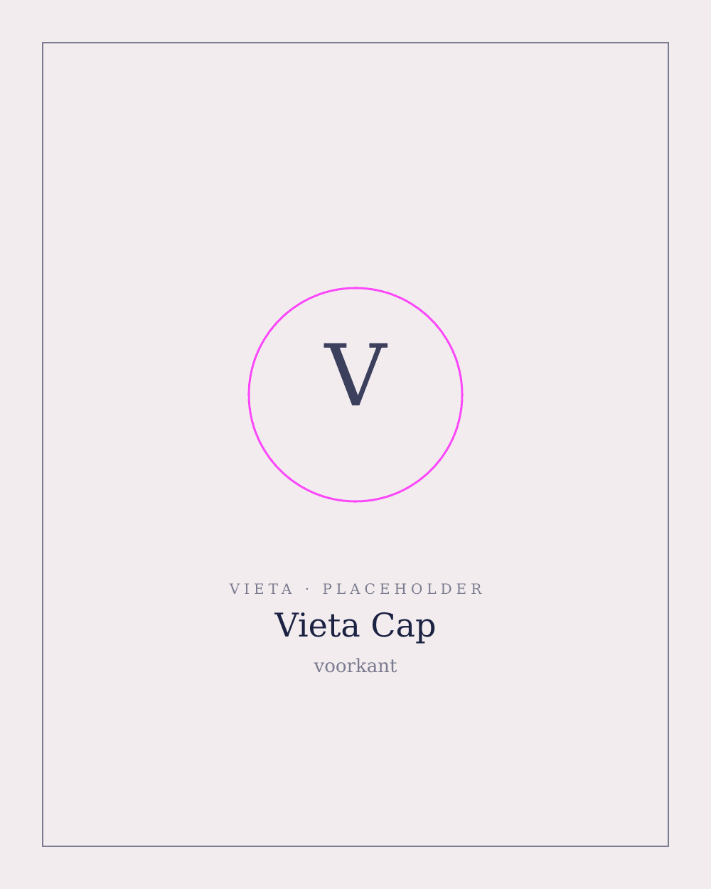 Vieta cap in magenta, front view with embroidered logo