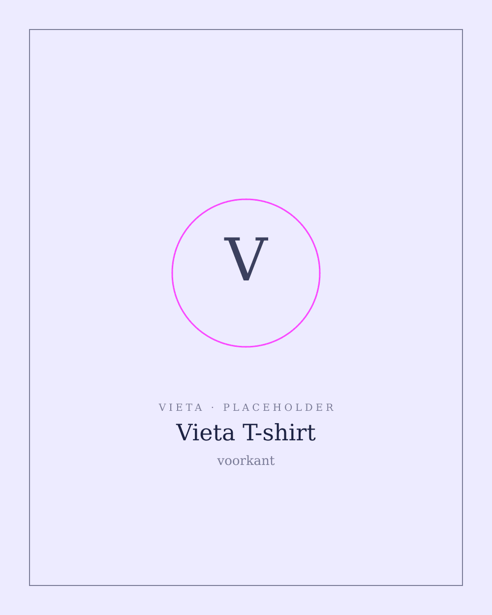 Vieta T-shirt in off-white, front view with a small chest logo